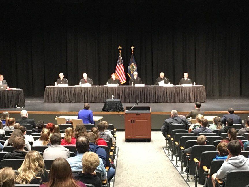 Sanford High School Hosts the Maine Supreme Court 