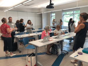 educators collaborating during work session