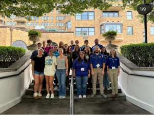 Students taking a group picture