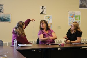 conference participants working together during workshop