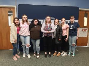 Meghan Stubbs with her students.