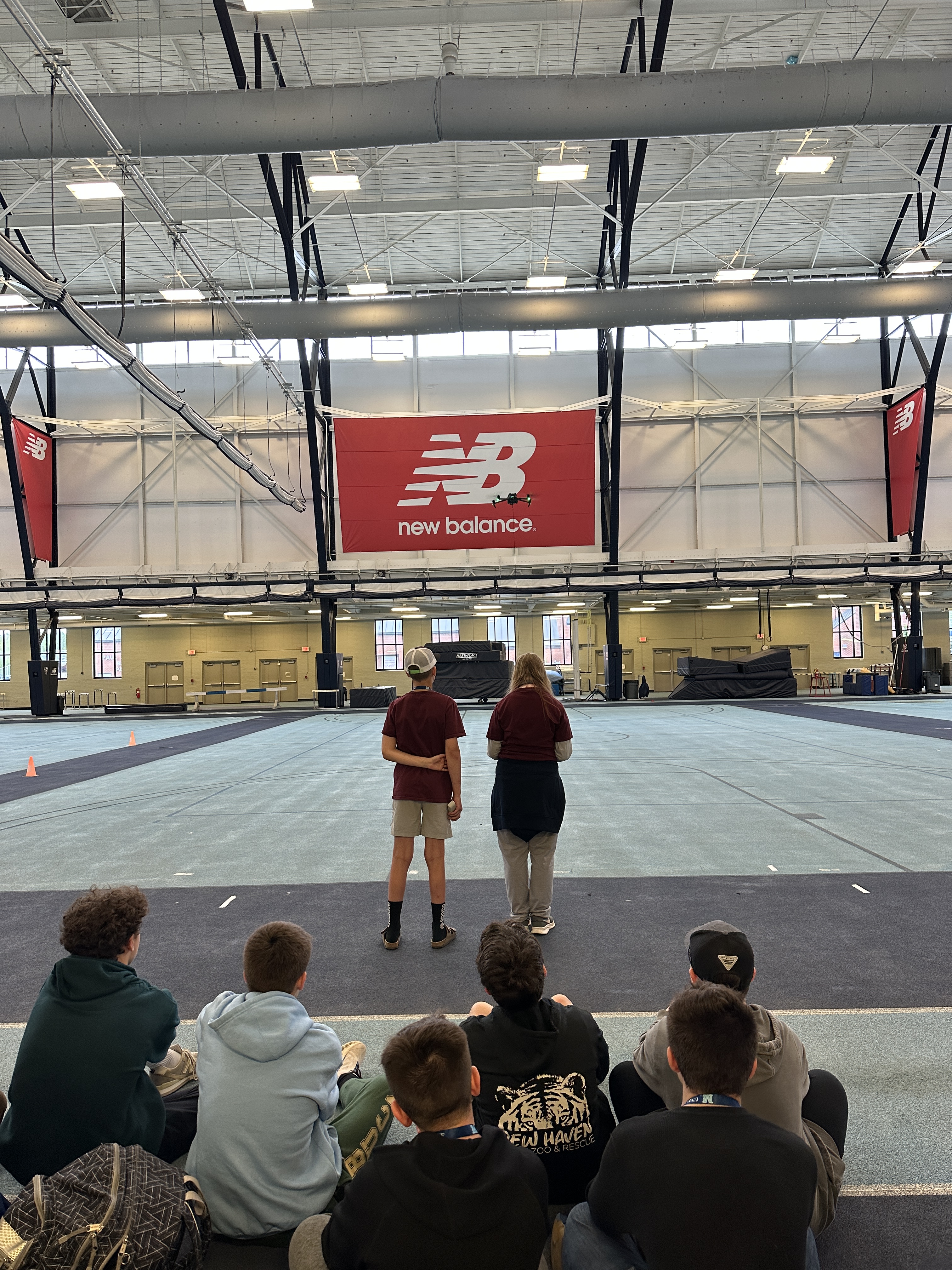 Students flying drones