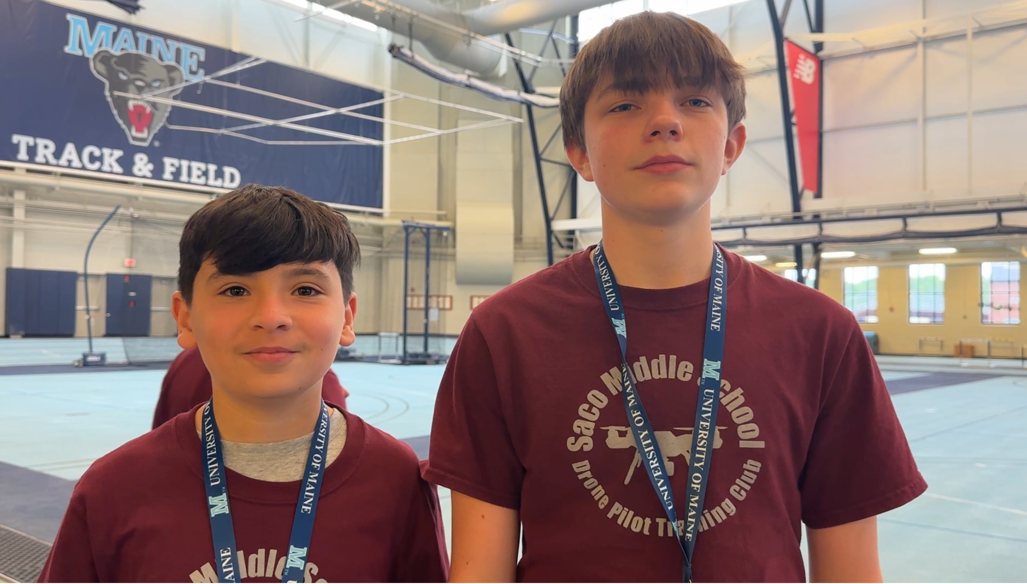 Zach and Connor, students from Saco Middle School