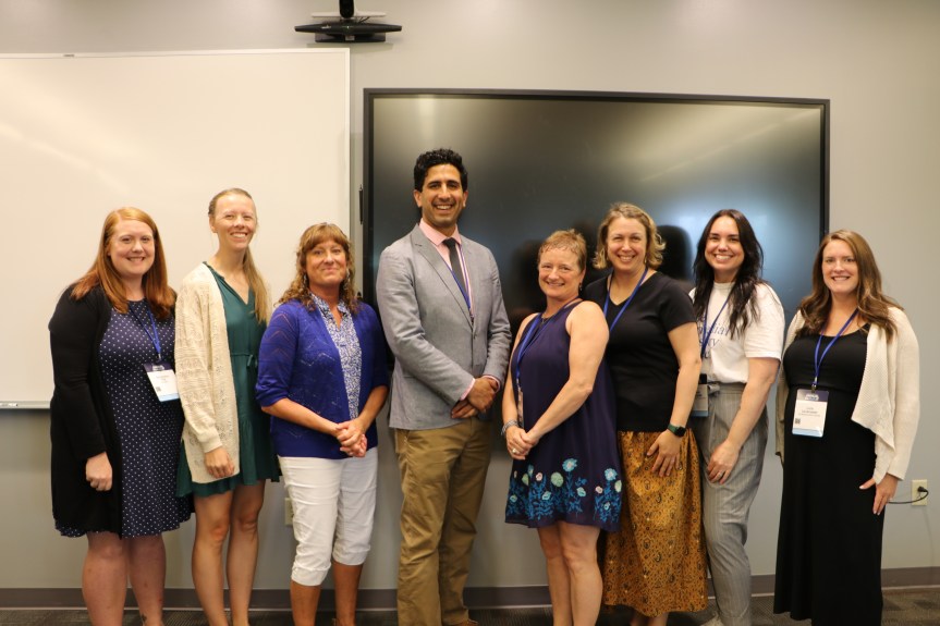 Commissioner Makin with awardees