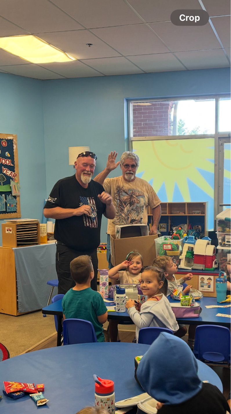 Scarborough Bus Drivers with students in the classroom