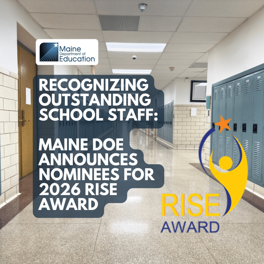 Maine DOE Announces Nominees for 2026 RISE&nbsp;Award