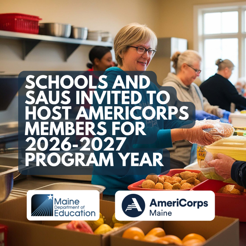 Schools and SAUs Invited to Host AmeriCorps Members for 2026-2027 Program Year