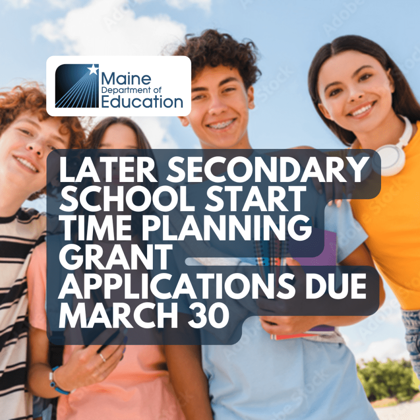 Later Secondary School Start Time Planning Grant Applications Due March&nbsp;30