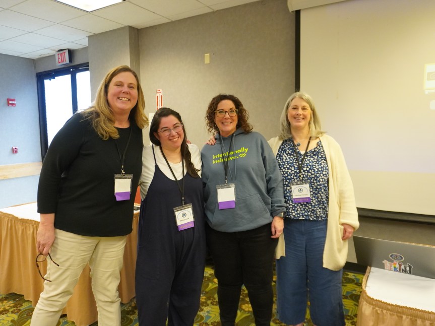 From left to right: Shannon Bartash, Leeds Central Principal; Becca Burke, Leeds Central Educator; Christine Brown, Leeds Central Educator;  and Caroline Peinado, Leeds Central Educator