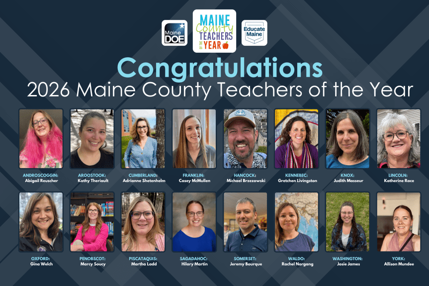 2026 Maine County Teachers of the Year