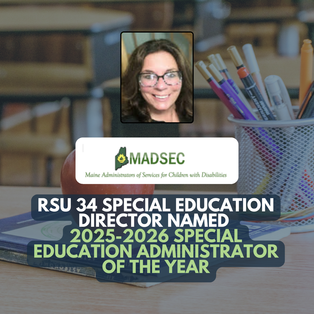 RSU 34 Special Education Director Named 2025-2026 Special Education Administrator of the Year
