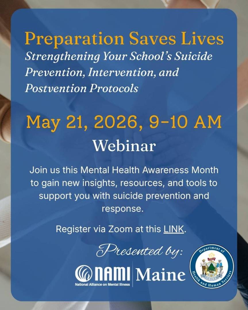 Suicide prevention training flyer