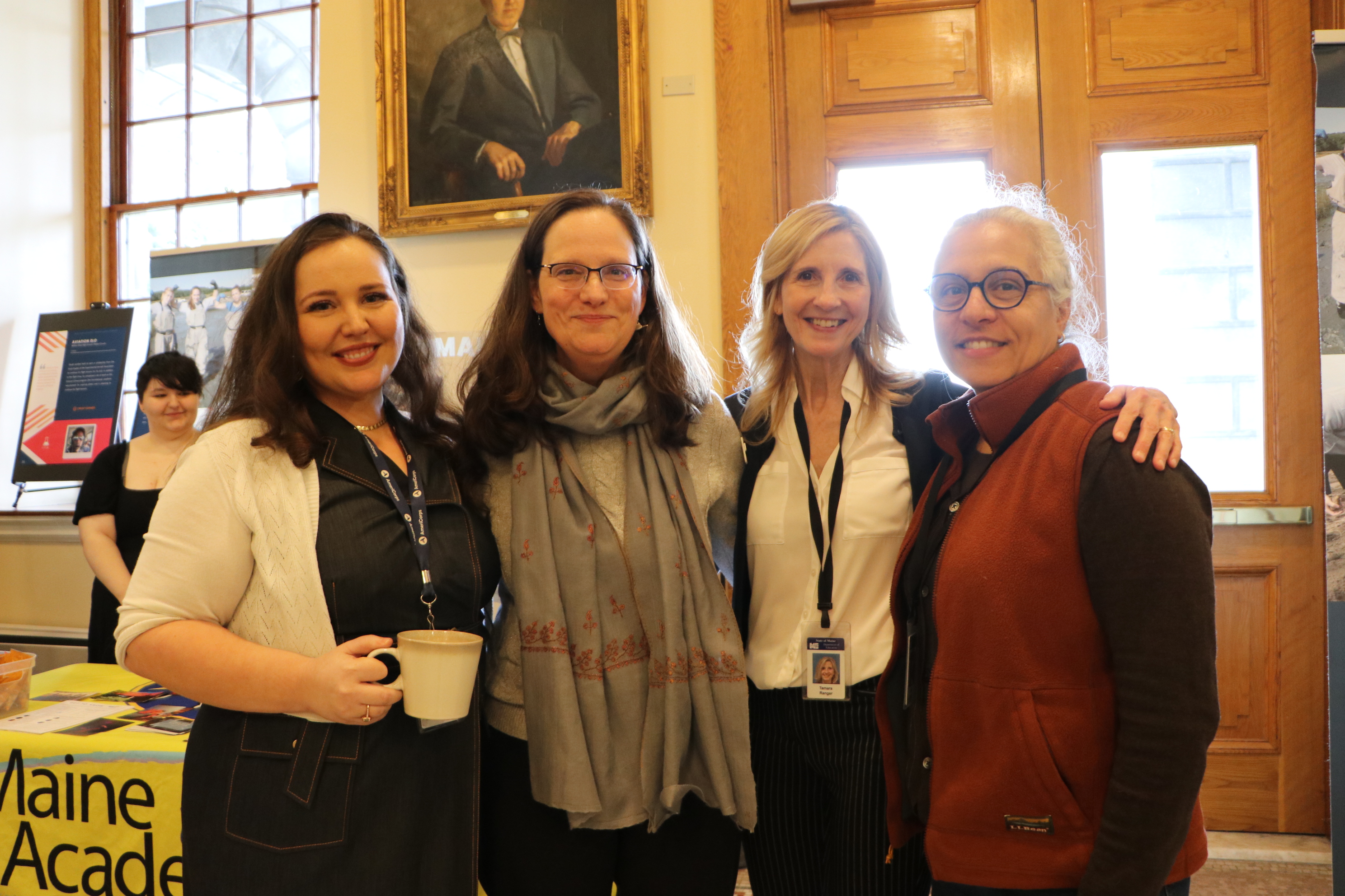 Maine DOE ELO Coordinator Lana Sawyer, Policy Director, Human Services, in the Governor’s Office of Policy Innovation and the Future Ana Hicks, Maine DOE Director of Workforce Development and Innovative Pathways Tammy Ranger, Maine DOE School Finance Manager Ida Batista