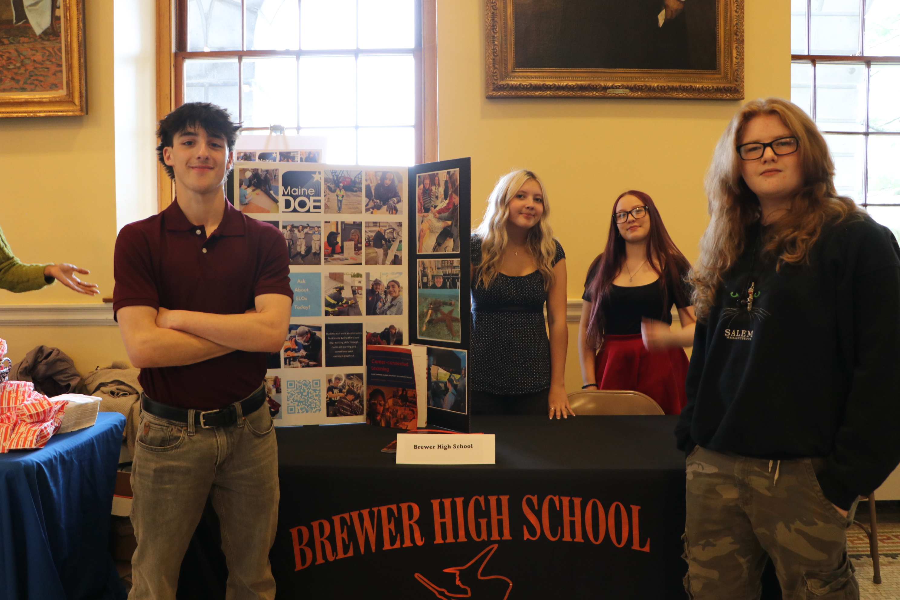 Brewer High School (Brewer School Department) ELO students Brian, Haleigh, Kylie, and Charlie