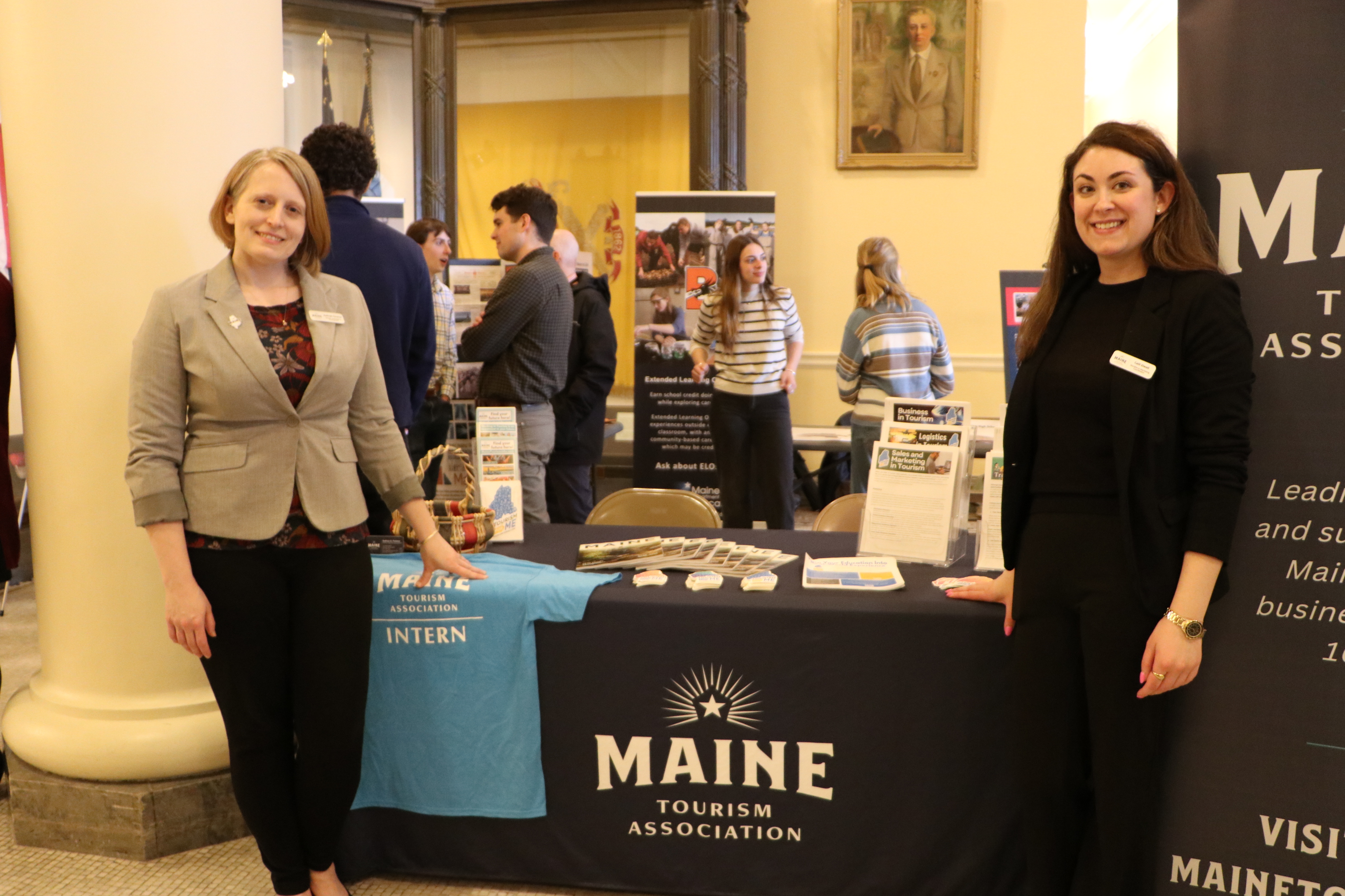 Kathryn Ference and Caili Elwell from the Maine Tourism Association