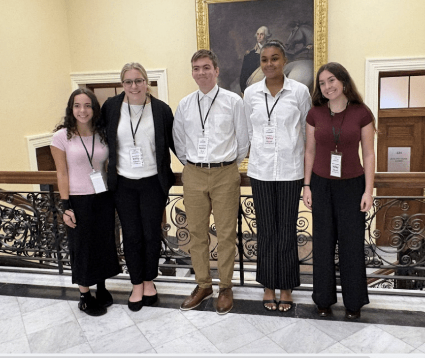 Mountain Valley High School students participate in the YMCA Youth and Government program at the Maine State House in Augusta. This program helps students understand the inner workings of state government.