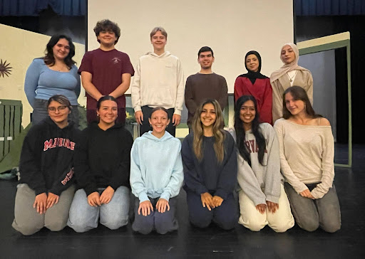 Eighteen of 19 the seniors from Augusta High School who received the Global Seal of Biliteracy gather for a group photo.