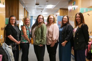 Anne-Marie Adamson (Maine DOE), Sarah Vickers (Principal at Downeast School), Erin Frazier (Maine DOE) Courtney Angelosante (UMaine), Sarah Smith (Tasmania, Australia), and Melissa Didham (Tasmania, Australia)
