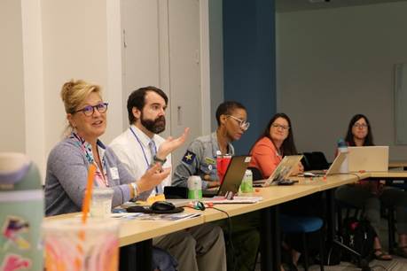 Engagement Specialist Sarah Nelson, MTSS Specialist Bryan Lescord; Director of Strategic Partnerships Ayesha Hall; ESEA Federal Programs Director Shelly Chasse-Johndro; and Continuous School Improvement Coordinator Monique Sullivan 