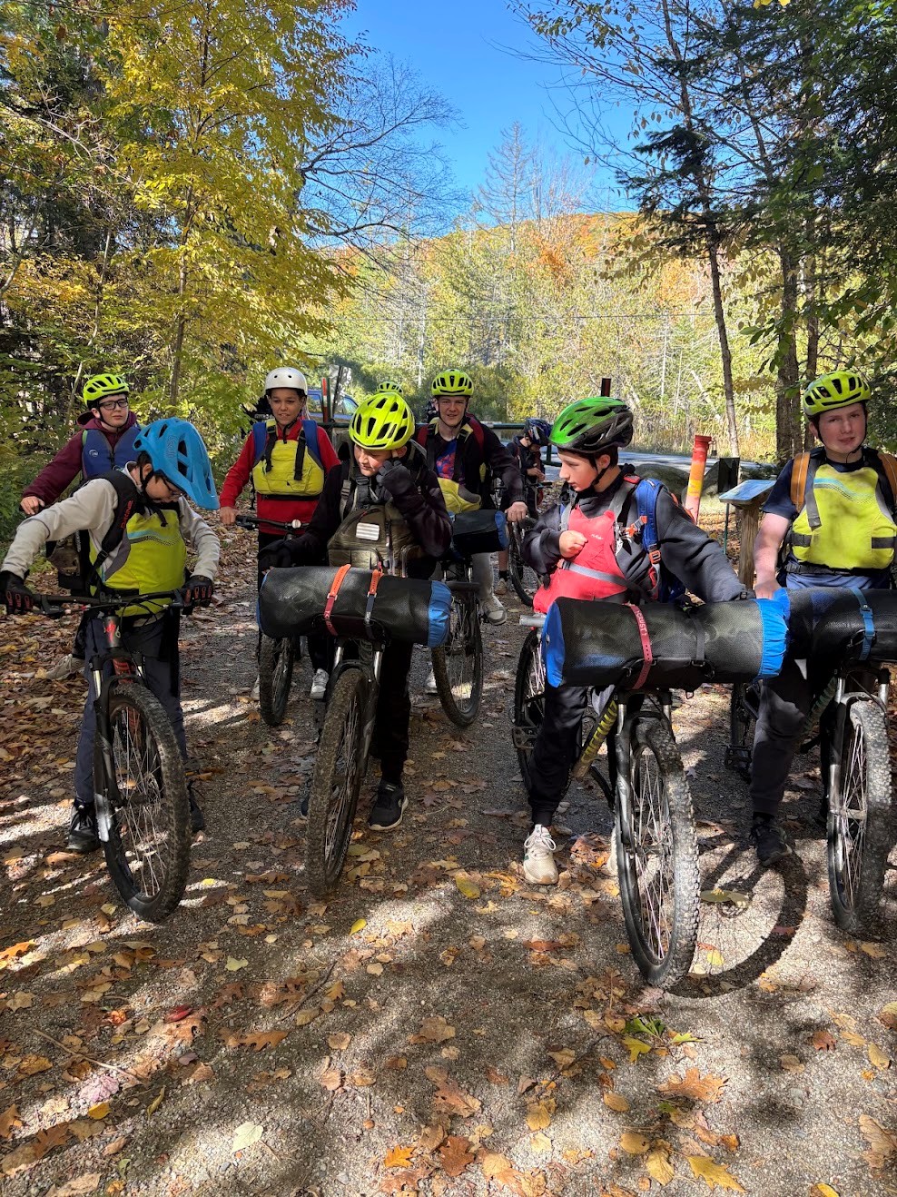 students on bikes