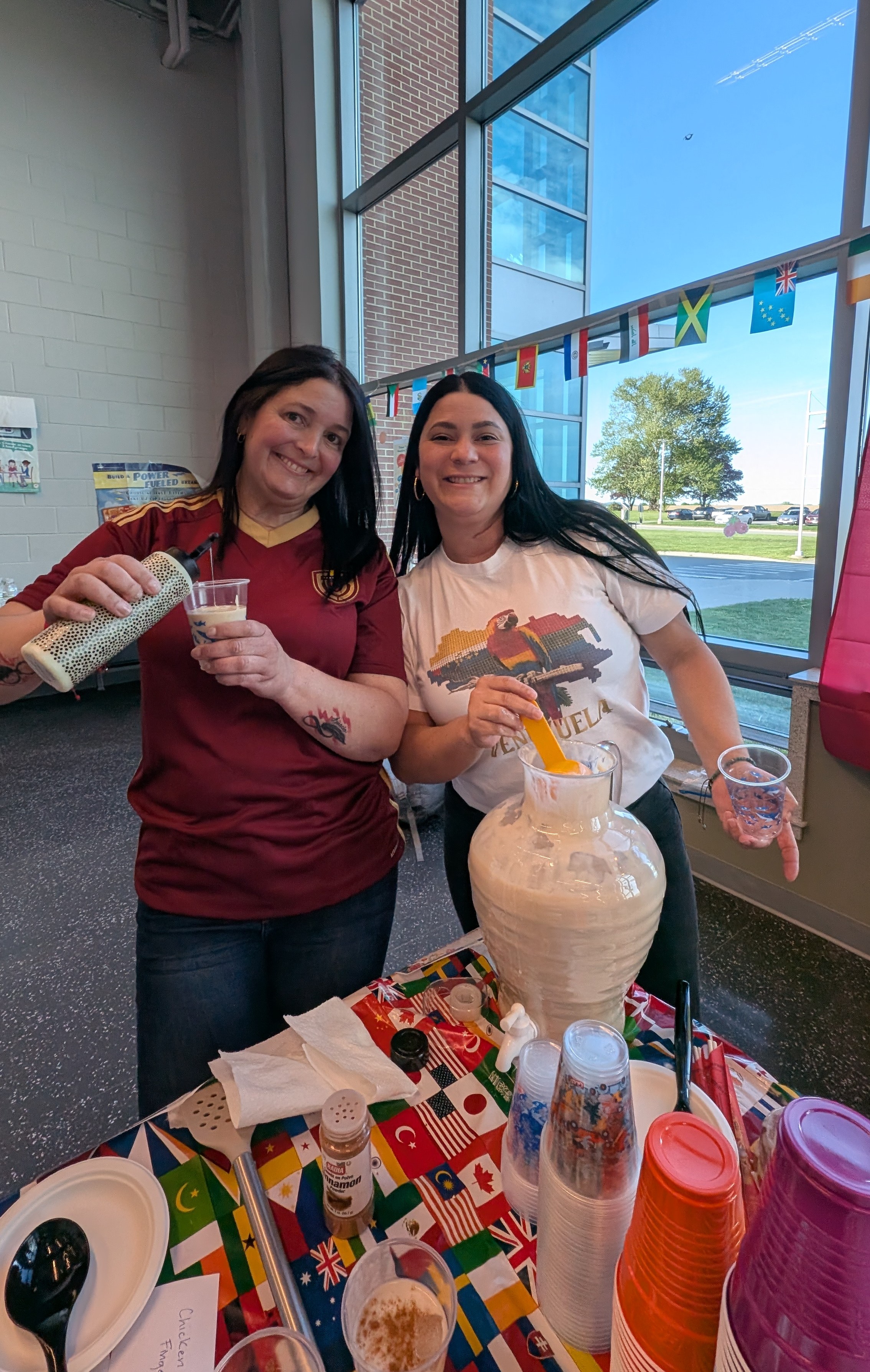 RSU 3 families proudly share favorite foods and beverages at the Language and Culture Celebration.